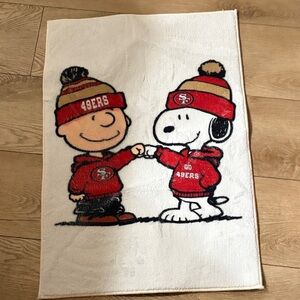 Charlie Brown and snoopy 49ers rug